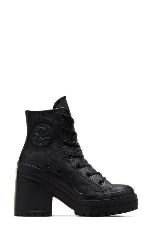 Shop Converse Chuck 70 De Luxe Block Heel High Top Sneaker In Black/black/white