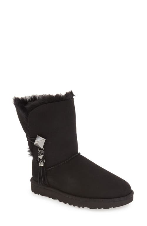 UGG(r) 'Lilou' Genuine Shearling Lined Short Boot in Black Suede