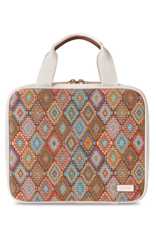 Stephanie Johnson Bodrum Kilim Martha Large Briefcase Cosmetics Case In Orange Multi