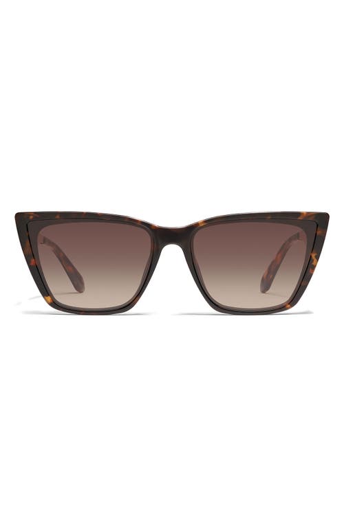 Quay Australia Call The Shots Remixed 43mm Gradient Cat Eye Sunglasses In Neutral Tortoise/brown