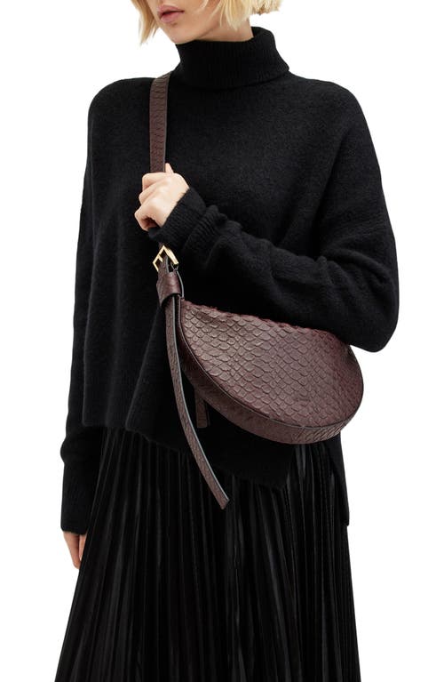 ALLSAINTS ALLSAINTS HALF MOON LEATHER CROSSBODY BAG