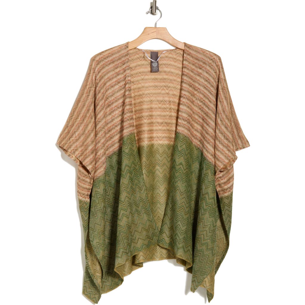 Vince Camuto Colorblock Lurex Topper In Olive