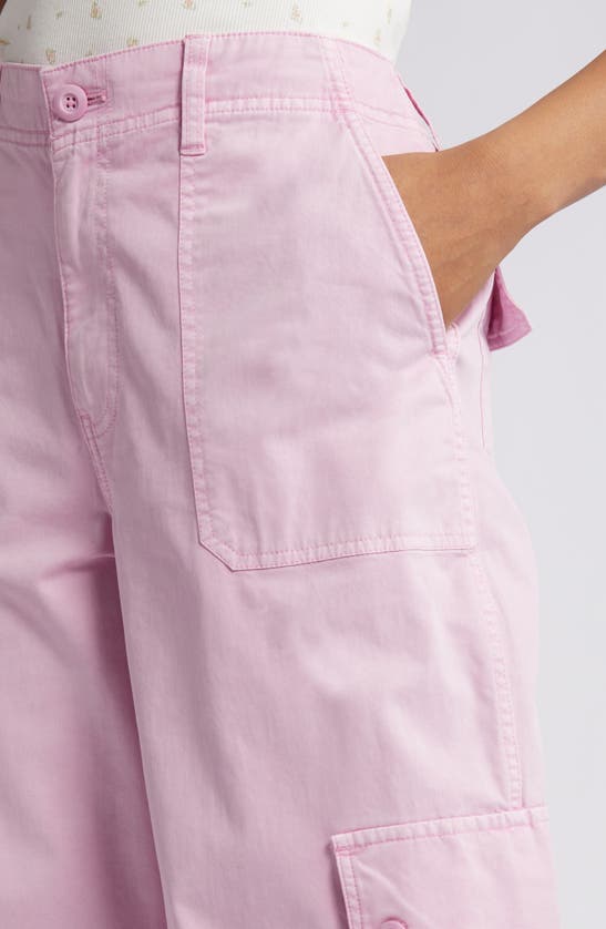 Shop Bp. Twill Wide Leg Cargo Pants In Purple Pastel