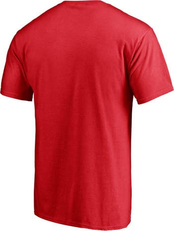 Men's Fanatics Branded Red/Heathered Gray St. Louis Cardinals Big & Tall Colorblock T-Shirt