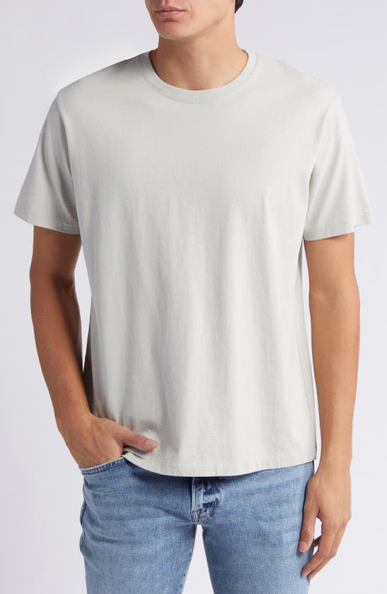 Frame Logo Cotton T-shirt In Gray