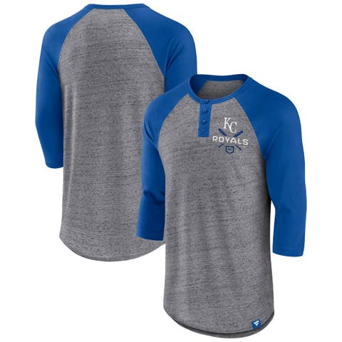 Nike BSBL Men's Kansas City Royals Short Sleeve Gray Striped Polo Shirt XL