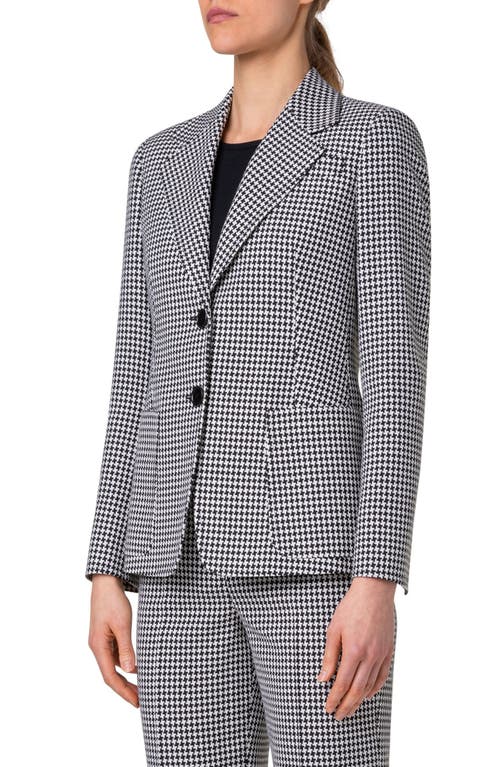 Akris Punto Houndstooth Blazer In Black-cream