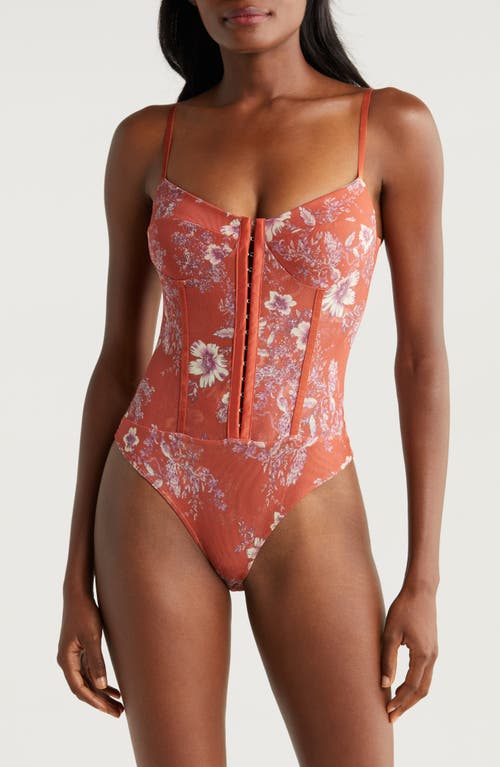 Free People Intimately FP Floral Mesh Bodysuit Combo at Nordstrom,