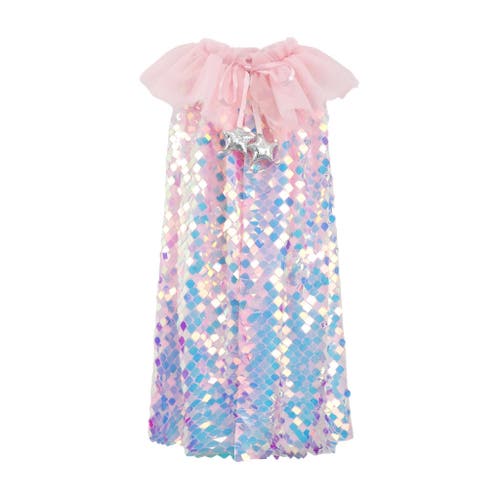 Shop Lola + The Boys Mermaid Shimmer Cape In Multicolor