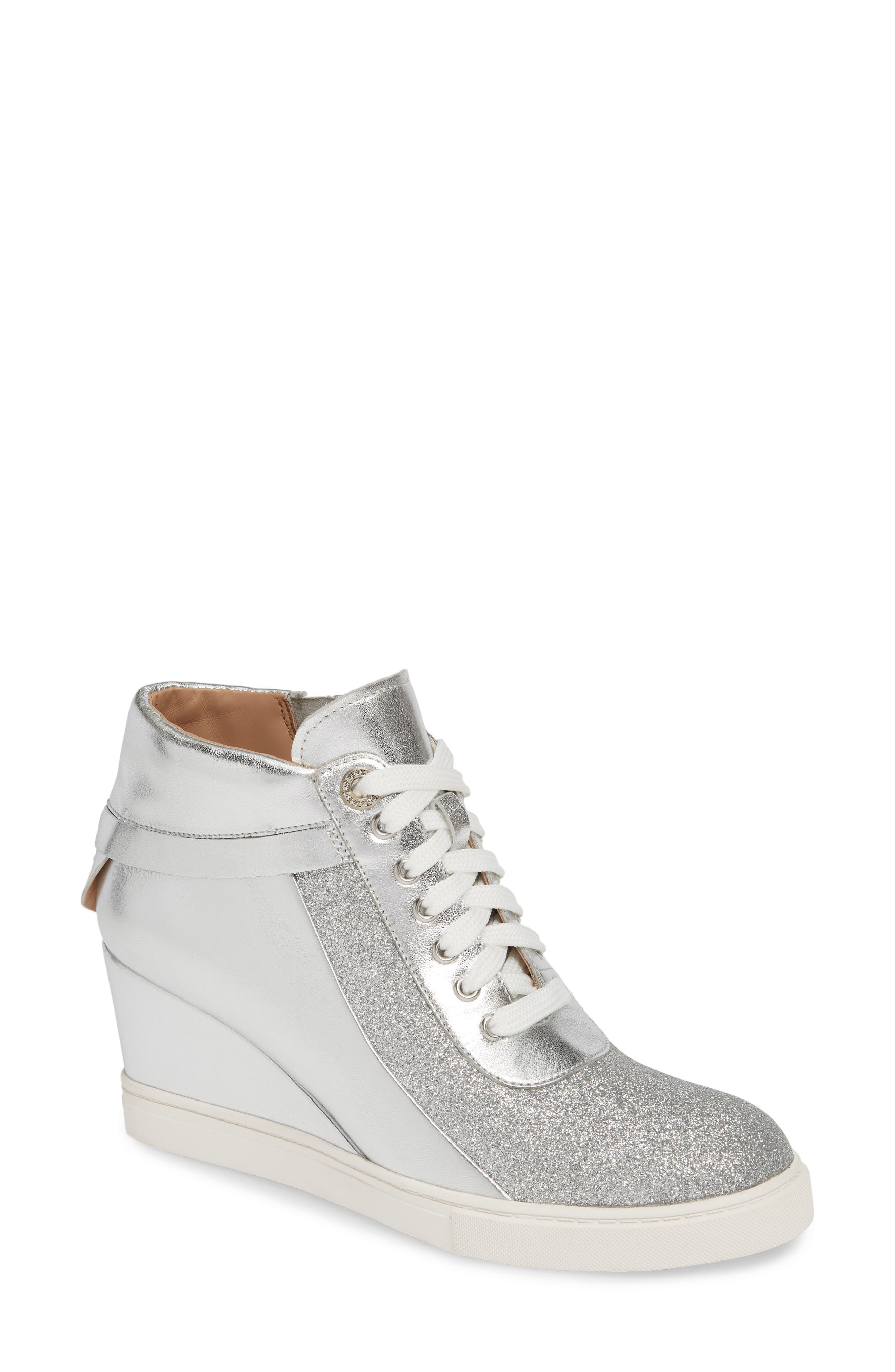 Linea Paolo Freja Wedge Sneaker, Metallic