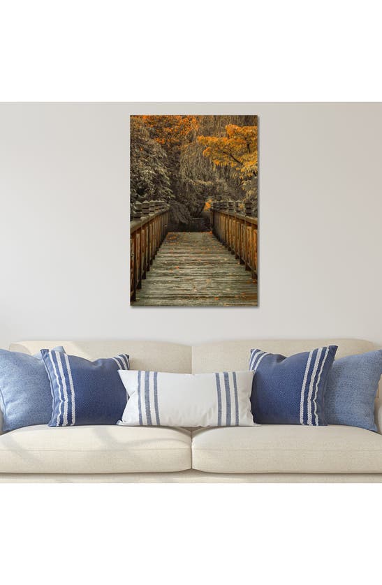 Icanvas Across The Bridge By Don Schwartz Canvas Wall Art In Forest Bridge