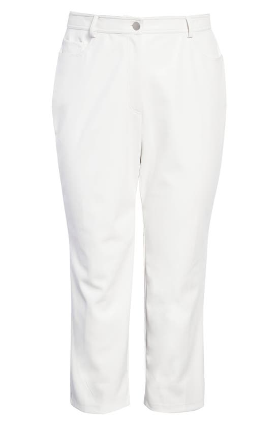 Halogen Straight Leg Faux Leather Pants In Bright White | ModeSens