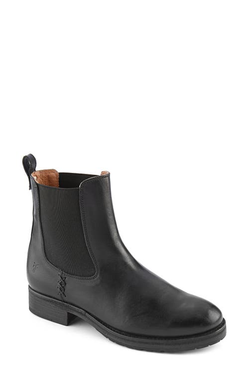 Frye Melissa Double Sole Chelsea Boot Black - Sakura Leather at Nordstrom,