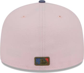 Houston Astros New Era Olive Undervisor 59FIFTY Fitted Hat - Pink/Blue