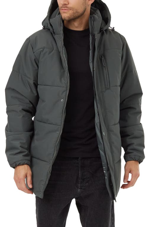 Water Repellent Parka Puffer Jacket in Urban Green