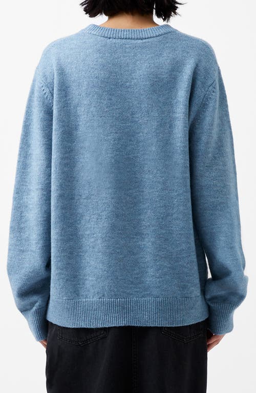 Shop French Connection Kesia Crewneck Sweater In Dustd Blue