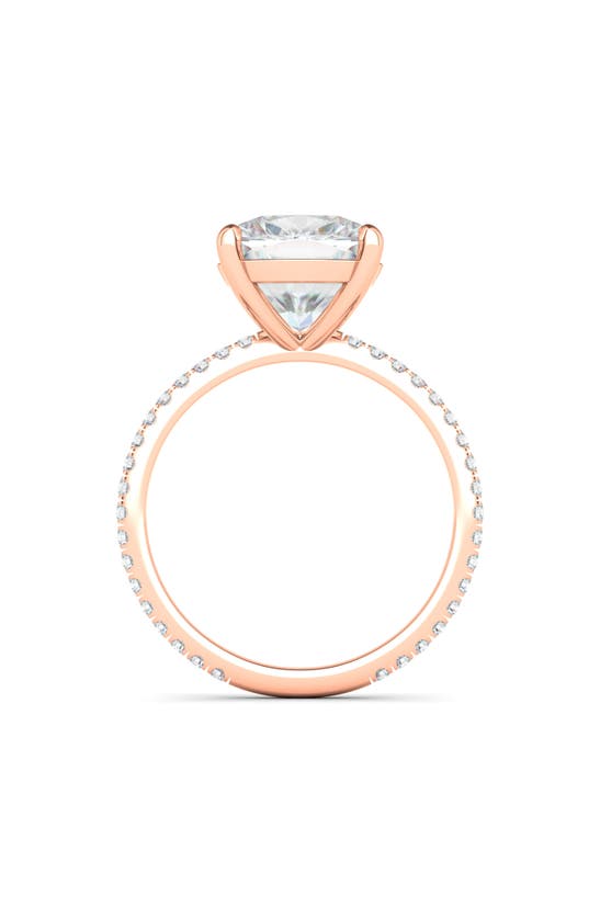 Shop Hautecarat 18k White Gold Cushion Cut Lab Created Diamond Engagement Ring In 18k Rose Gold