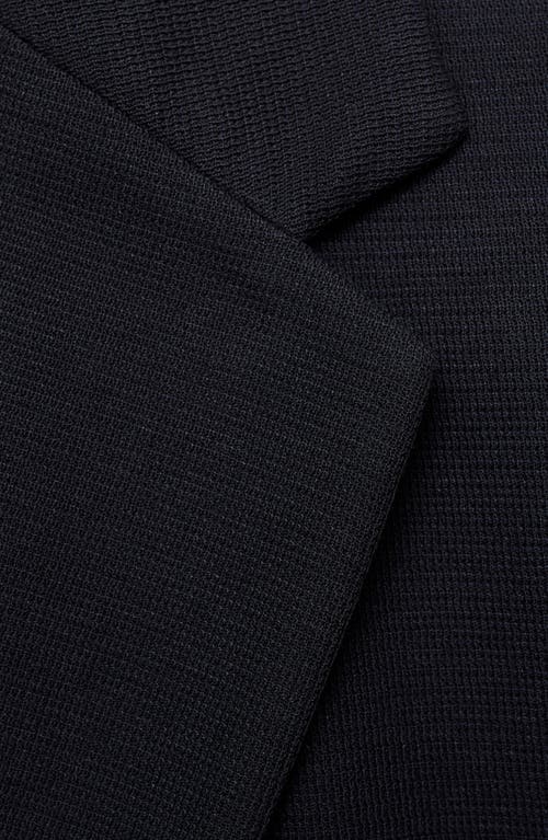 Shop Mango Structured Slim Fit Cotton Blend Twill Sport Coat In Dark Navy