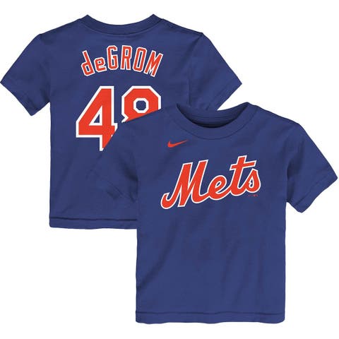 Youth Nike Jacob deGrom Royal New York Mets Player Name & Number T