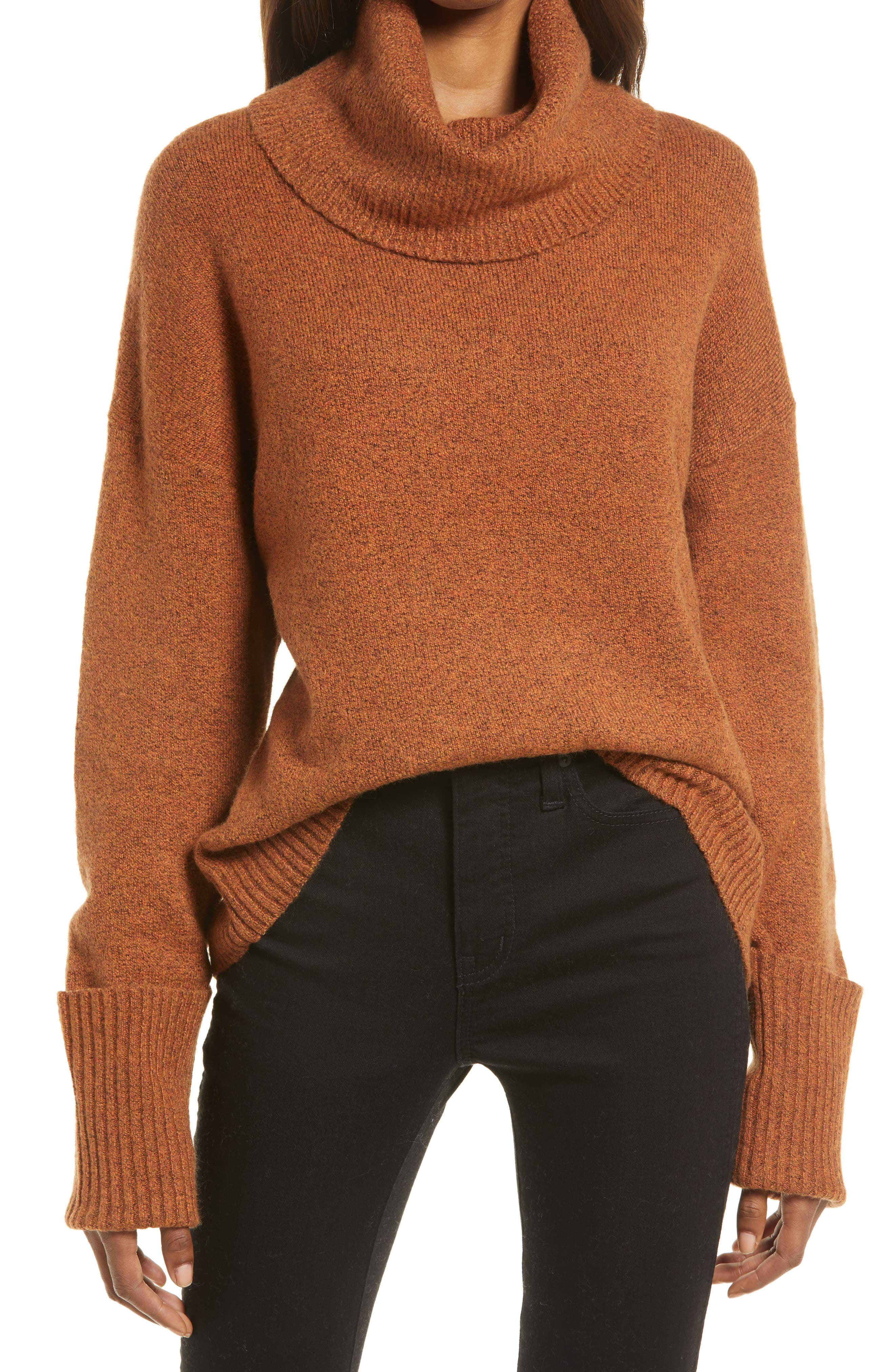 brown pullover sweater
