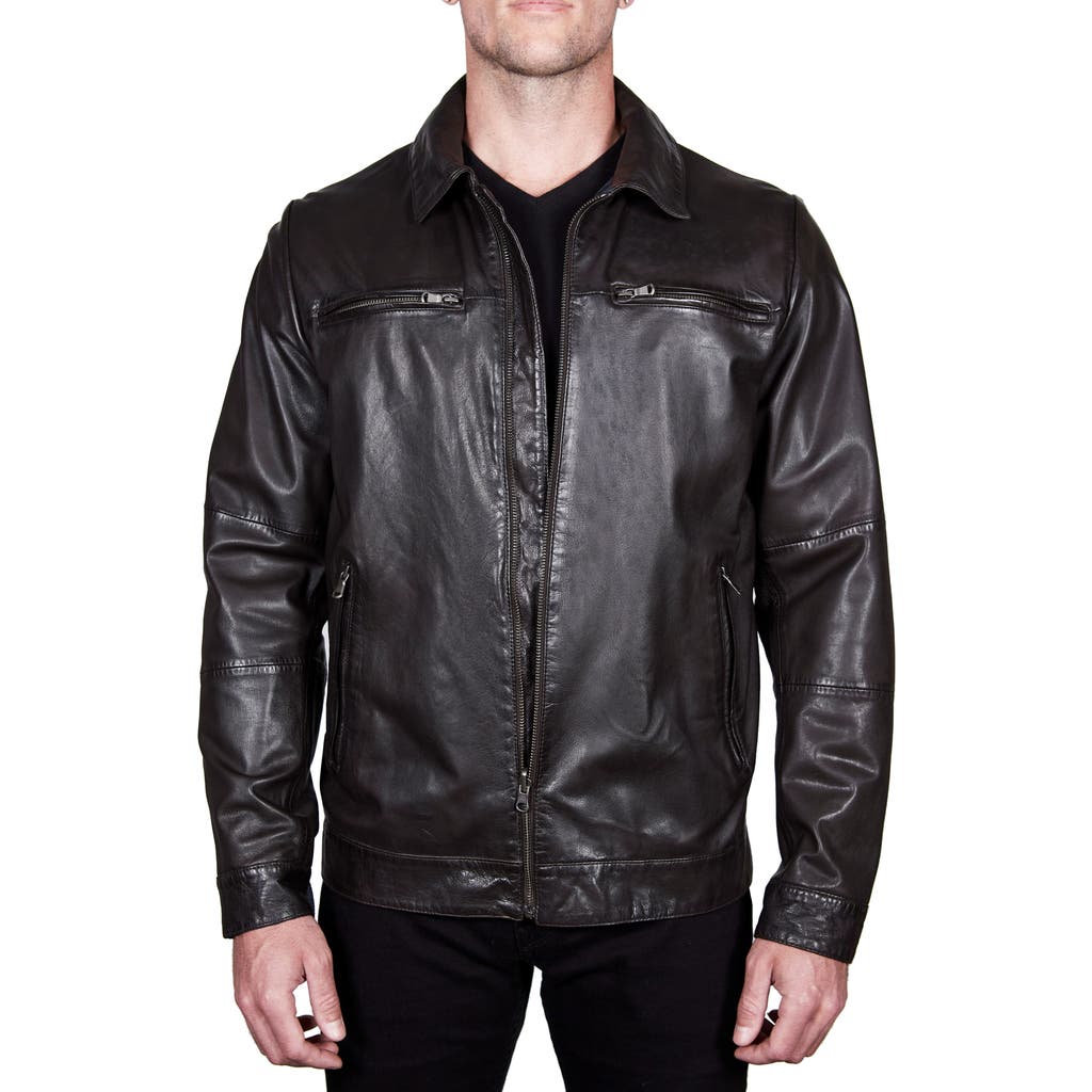 Missani Le Collezioni Reversible Leather Jacket In Black