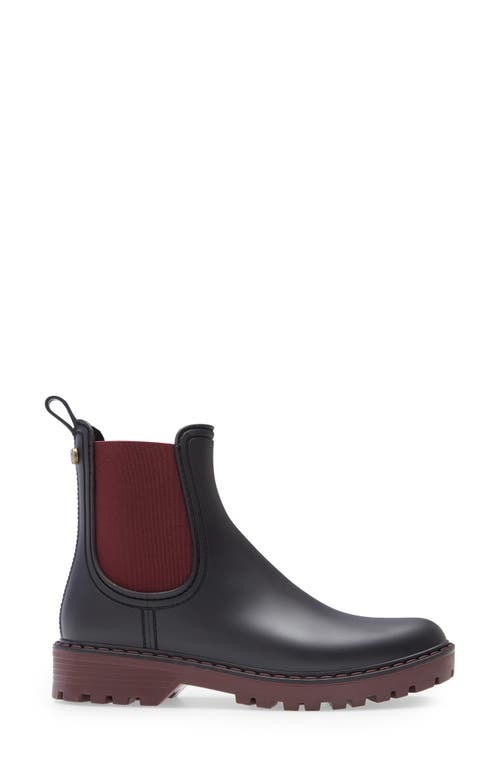 Shop Toni Pons Cavour Chelsea Boot In Black/burgundy Rubber