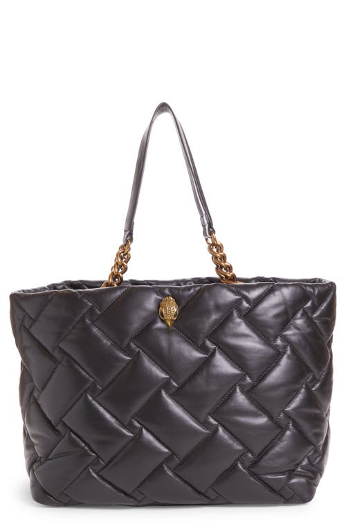 Kensington Soft Quilted Leather Shopper in Black