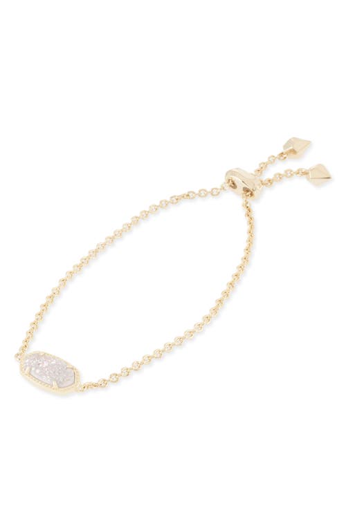 Shop Kendra Scott Elaina Bracelet In Iridescent Drusy/gold