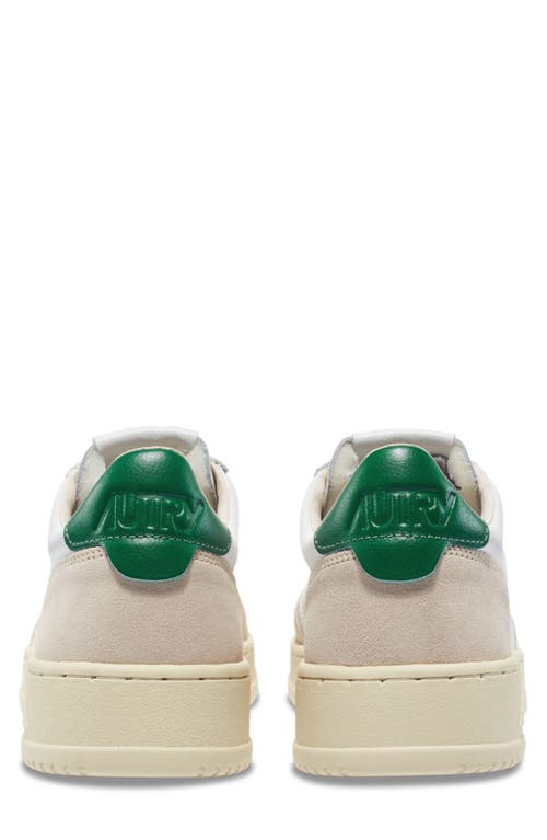 Shop Autry Medalist Low Sneaker In White W/green