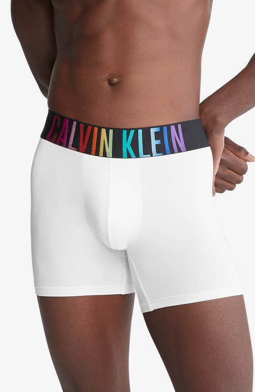 Shop Calvin Klein Intense Power Pride Microfiber Boxer Briefs In White