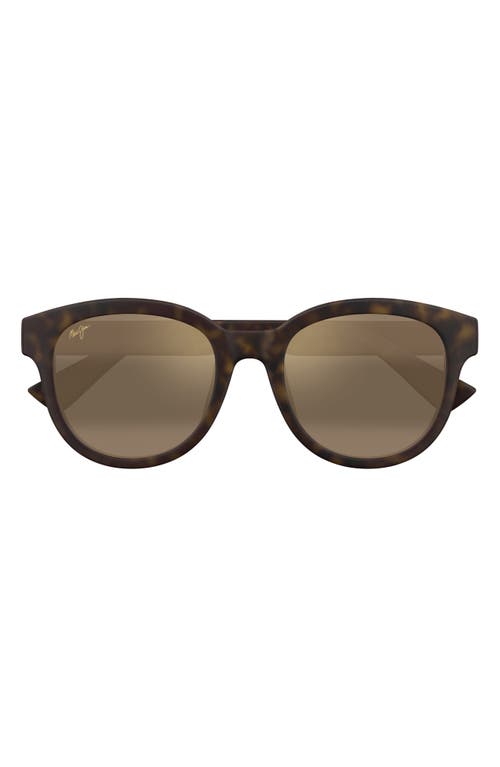 MAUI JIM MAUI JIM IHUPANI AF 53MM POLARIZEDPLUS2® ROUND SUNGLASSES 
