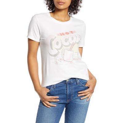 Lucky Brand Hot Cocoa Graphic Tee, White