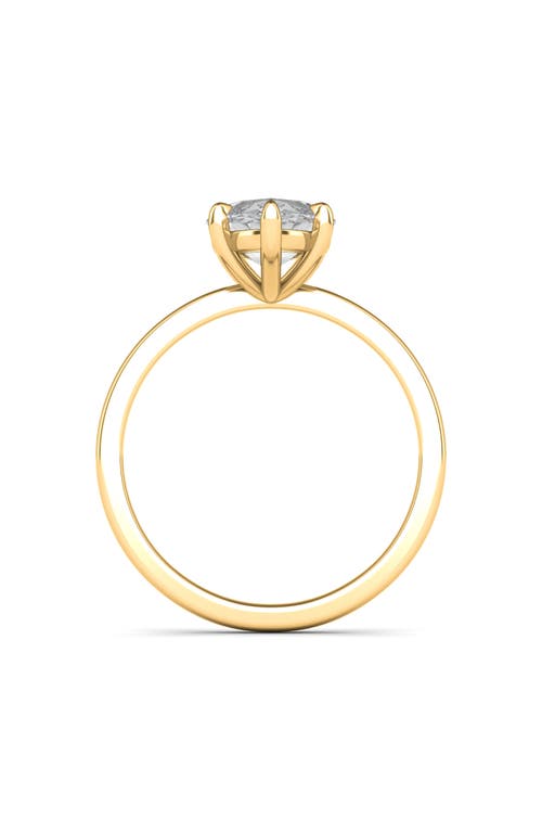 Hautecarat Marquise Cut Lab Created Diamond Ring In 2.50 Ctw 18k Yellow Gold