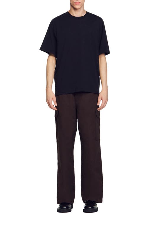 Shop Sandro Oversized T-shirt In Black