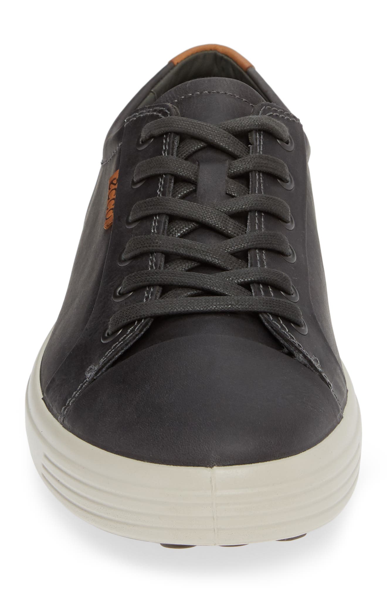 ECCO Soft VII Lace-Up Sneaker, Alternate, color, GREY OILED NUBUCK