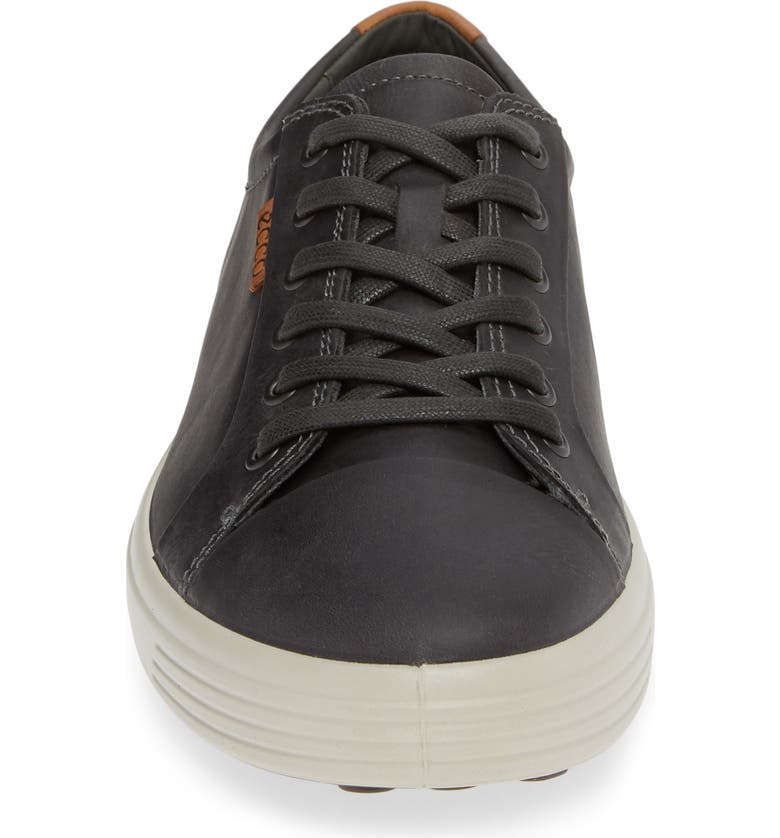 ECCO Soft VII Lace-Up Sneaker, Alternate, color, GREY OILED NUBUCK