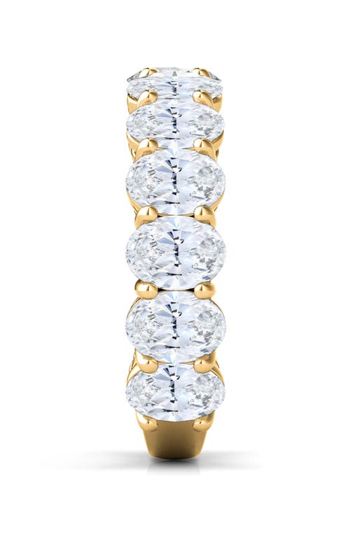 Hautecarat Oval Cut Lab Created Diamond Eternity Band In Yellow Gold