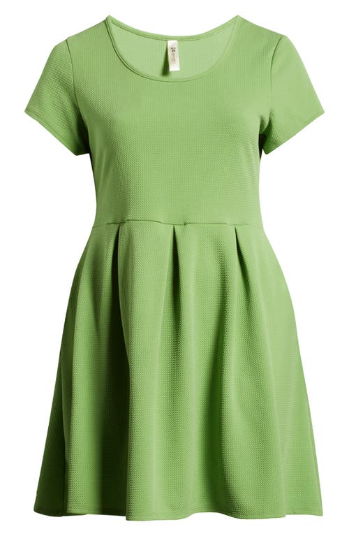 24seven Comfort Apparel Scoop Neck Knit Dress In Kiwi