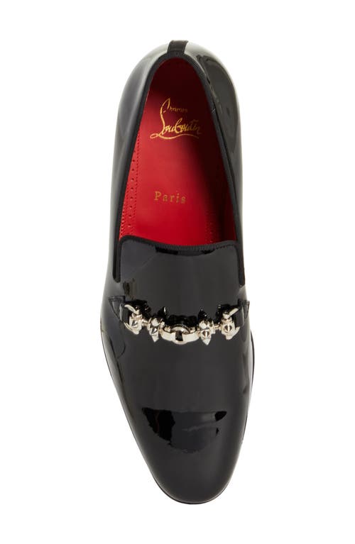 Shop Christian Louboutin Equiswing Patent Bit Loafer In J323 Black/lin Loubi