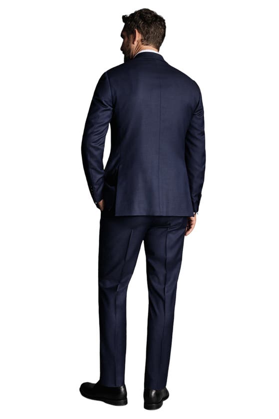 Shop Charles Tyrwhitt Slim Fit Natural Stretch Twill Suit Jacket In Royal Blue