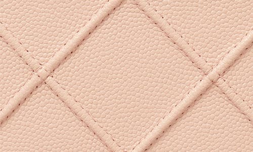 Shop Tory Burch Fleming Soft Caviar Leather Zip Card Case In Pink Dawn