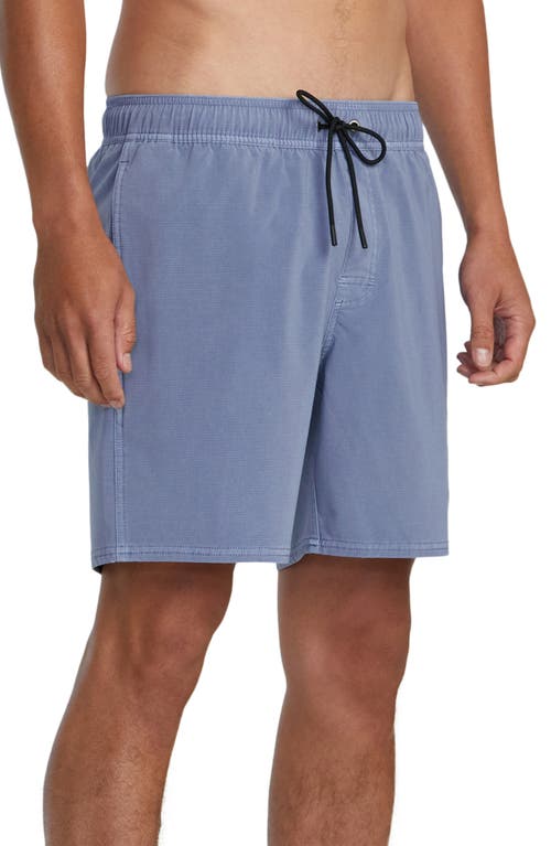 Shop Rvca Pigment Swim Trunks In Blue Tide