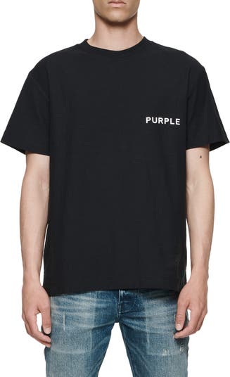 PURPLE BRAND Textured Logo Graphic T-Shirt
