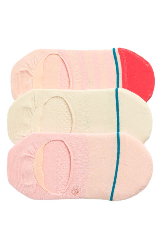 Stance Absolute Assorted 3-pack No-show Socks In Peach