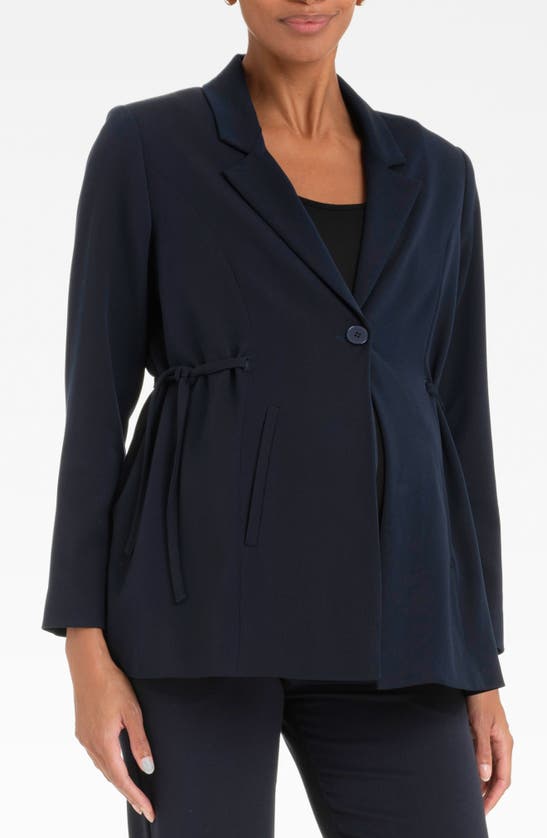 Seraphine Tailored Maternity Blazer In Navy