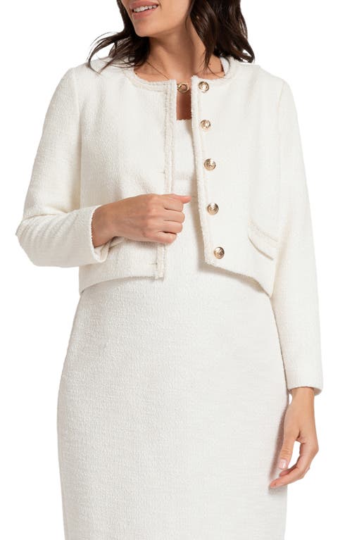 SERAPHINE SERAPHINE CROP TWEED MATERNITY BLAZER