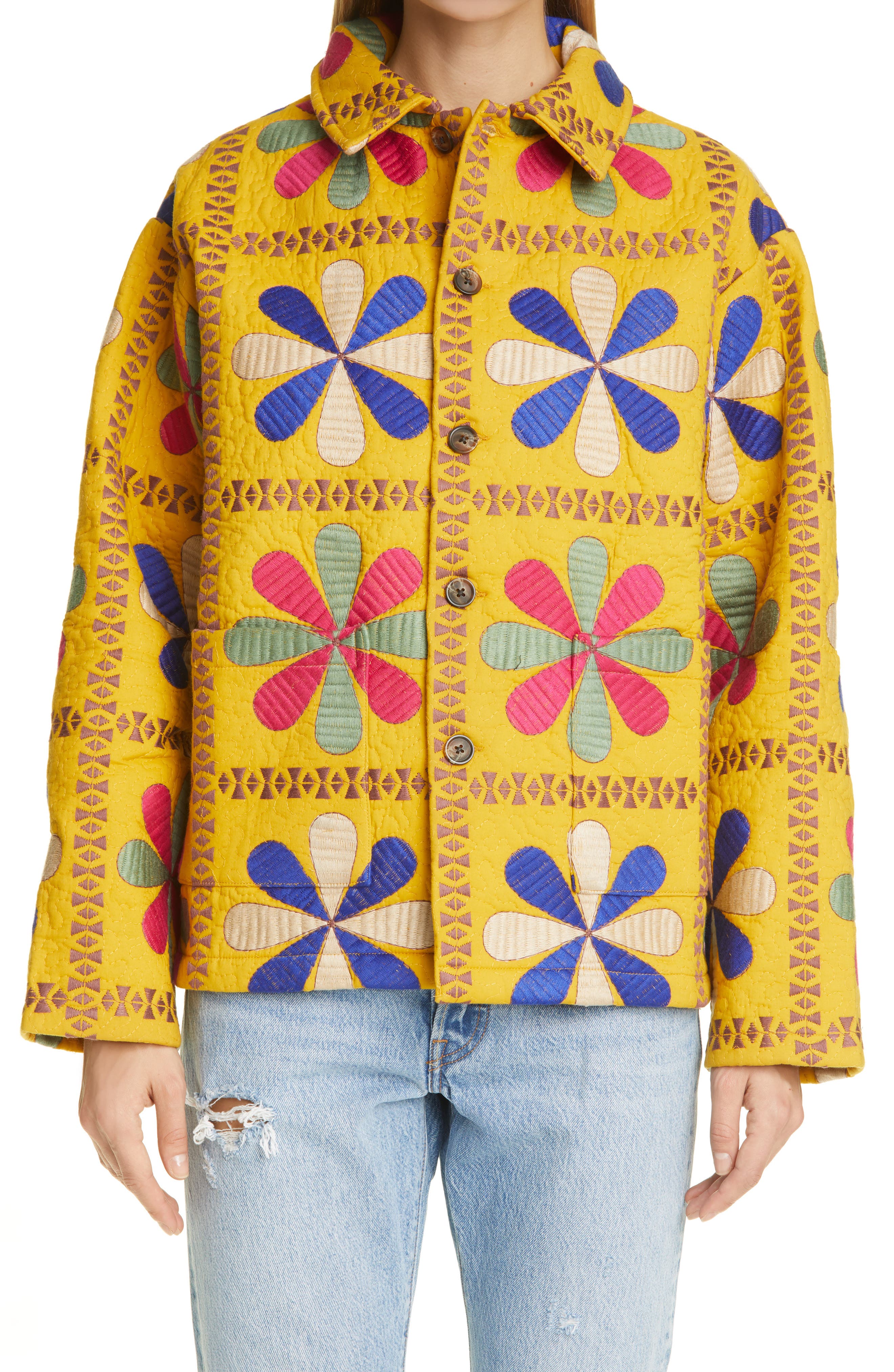 Bode 'Swing Dance' Patchwork Jacket