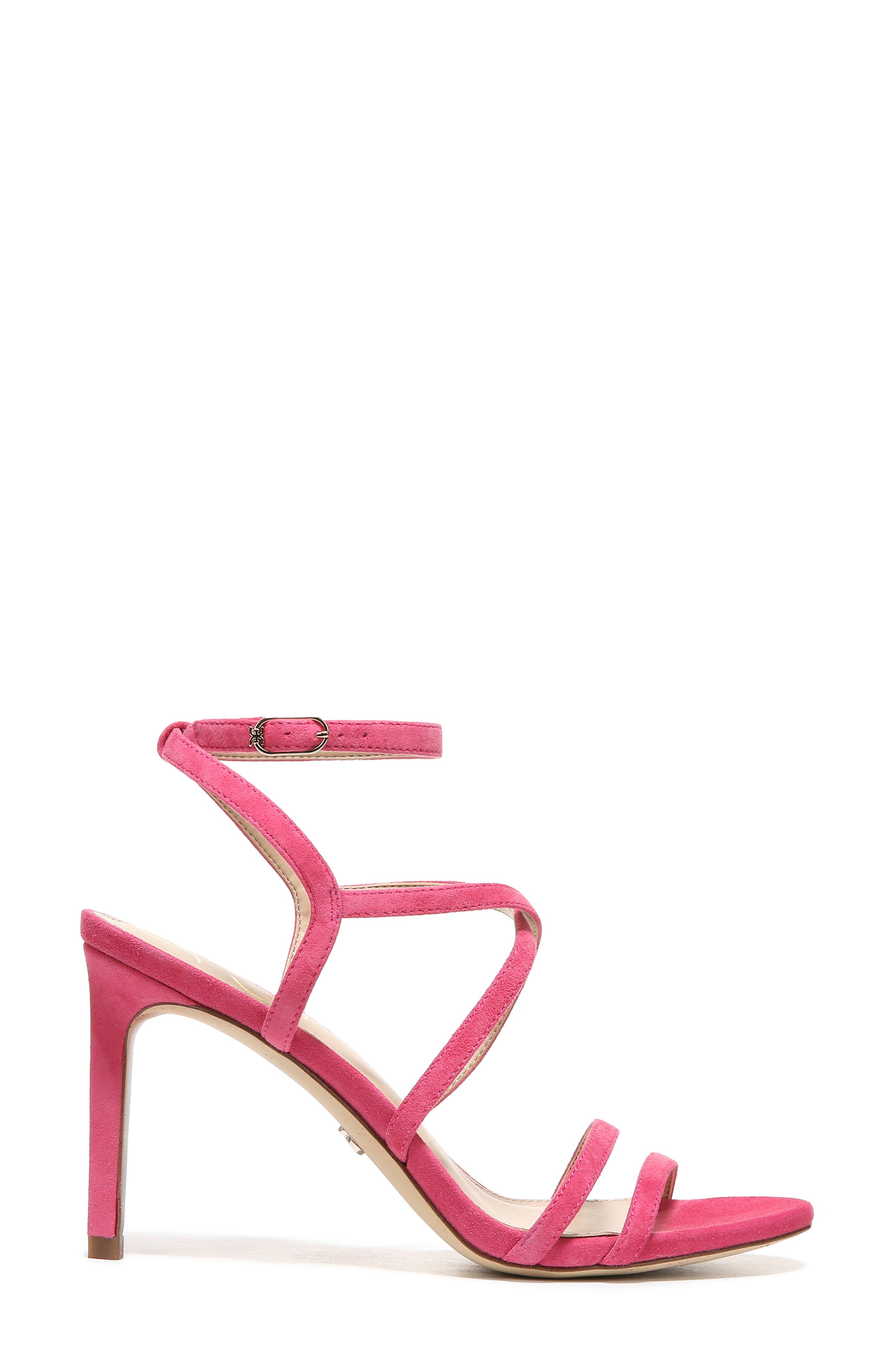 Sam Edelman Riana Strappy Heel Sandal in Black Patent