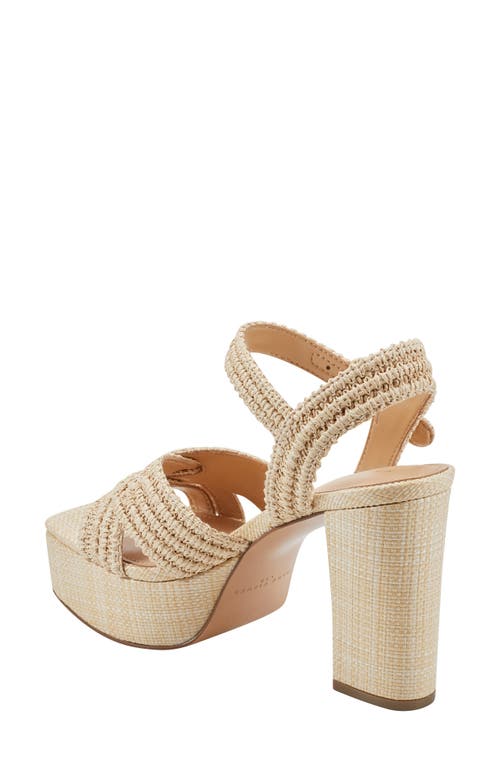 Marc Fisher Ltd Chesse Woven Crisscross Ankle-strap Platform Sandals In Light Natural 110