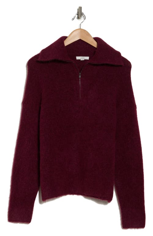 Vince Quarter Zip Sweater In Deep Iris